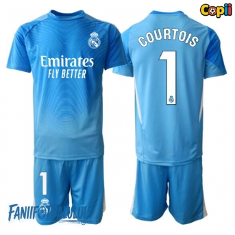 Real Madrid Thibaut Courtois #1 Portarii Echipament de Fotbal Replică 2025-26 Copii Acasa (+ Șorturi)